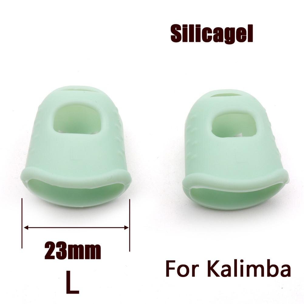 1 Pair Kalimba Guitar Thumb Finger Picks Protector Silica Gel Finger Cots Fingertip Nail Protection Cover