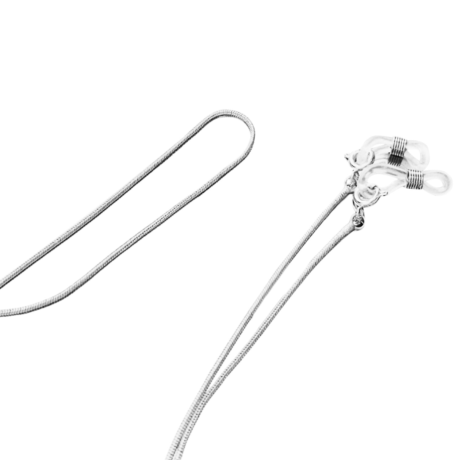 Leesbril ketting 80 cm brillen ketting touw damesbril ketting gouden zonnebril ketting 1pc: Platina