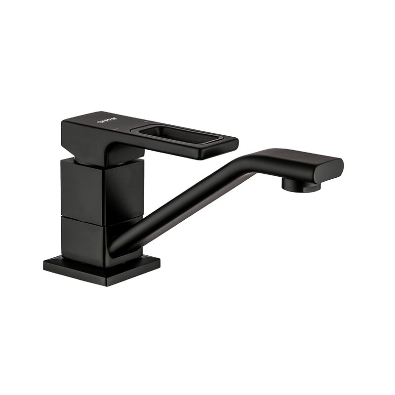 GAPPO rubinetto da cucina nero acqua calda e fredda ottone maniglia singola rotazione a 360 gradi miscelatore miscelatore Cozinha Torneira: Default Title