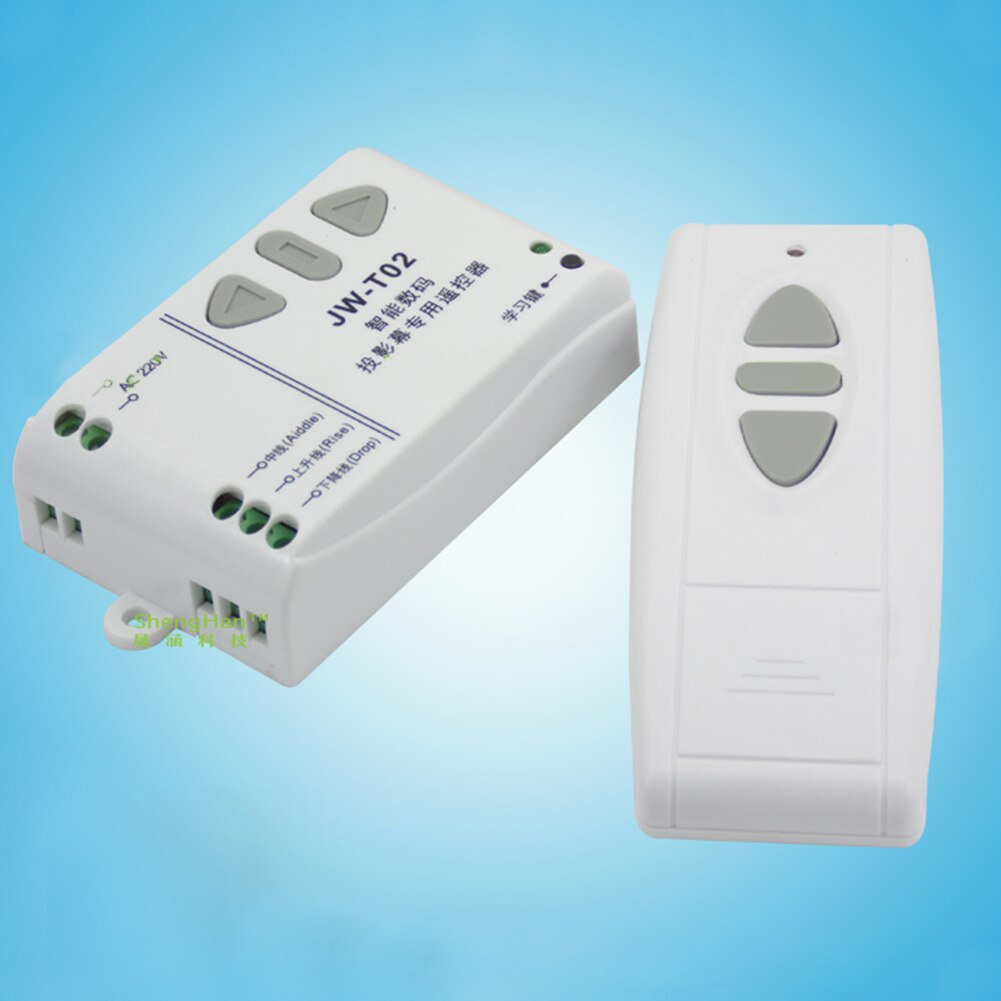 Trådlös fjärrkontroll främre kontrollenhet för elektriska projektorskärmar elektriska gardiner garageport rulljalusi