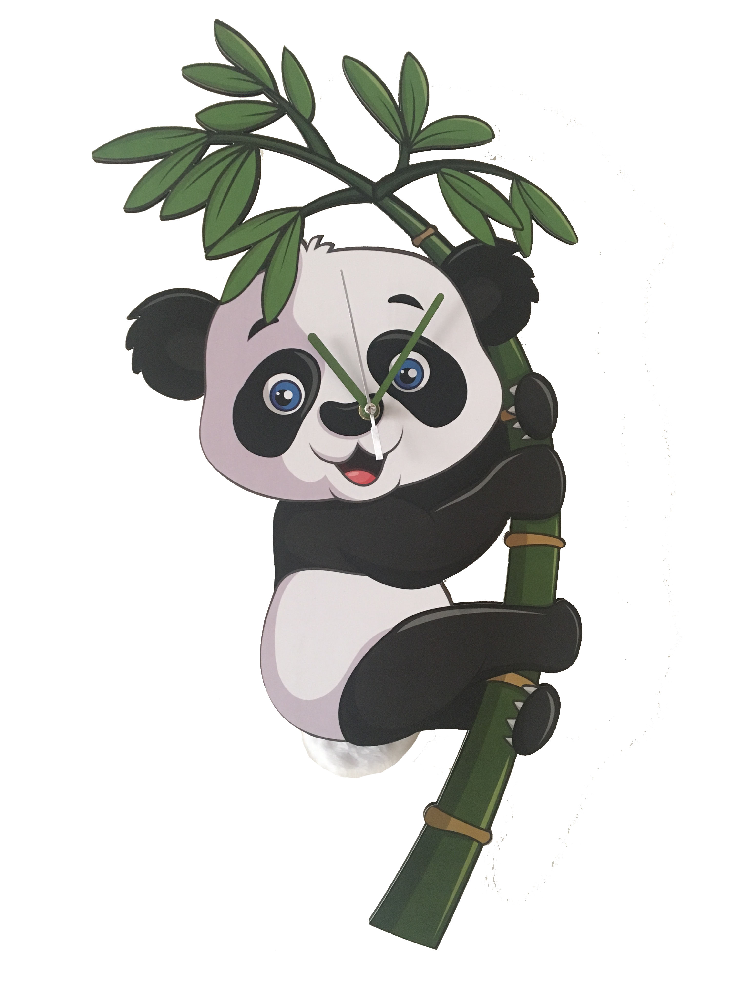 Uitgaansgebieden Panda Decoratieve Slinger Wandklok