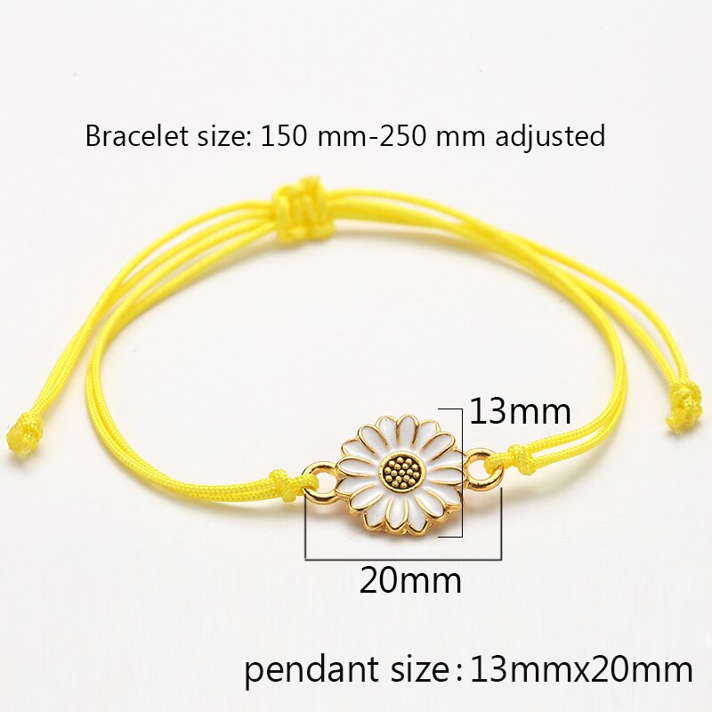 Armbänder für frauen Böhmischen Sonnenblumen Sonne Blume Gänseblümchen Armbinde Legierung Einstellbar Gewebt Karte Armbinde charme armbänder für frauen