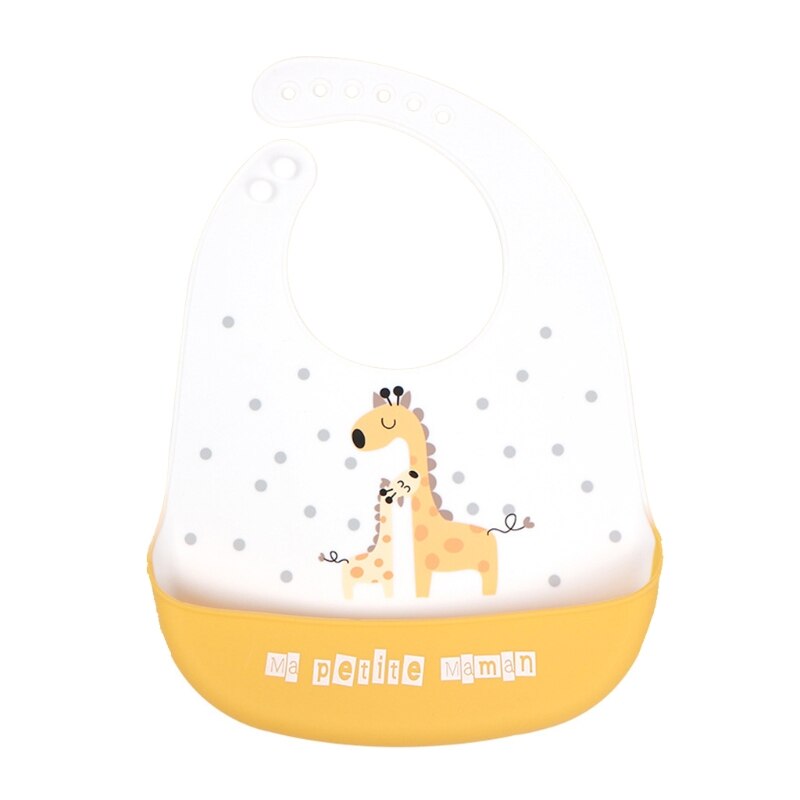 Baby Cartoon Waterproof Bibs Food Grade Silicone Newborn Feeding Saliva Towel: 6