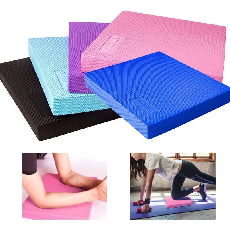 Yoga balance pad fitness yogamåtte pudeudstyr blødt slidbane pilates blok træning talje ab træning flade support trænere