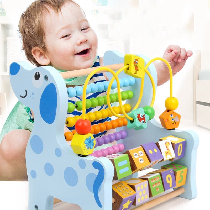 Wooden Mathematics Bead Calculation Frame Abacus Toys Early Learning Teaching Aids Educational Toys