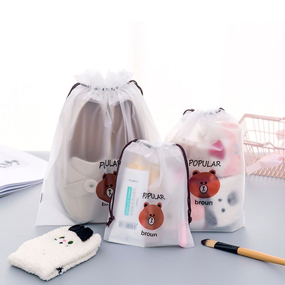 Animal Cosmetic Bag Organizer Women Storage Pouch Cute Makeup Bag Transparent Travel Toiletry Bag Make Up Bag Waterproof