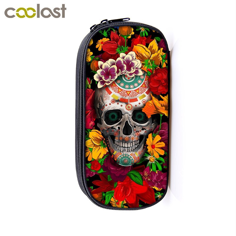 Voodoo dukke / hodeskalle kosmetikkvesker blyantboksveske kvinner sminkeveske jenter skoleveske blyantholder oppbevaringsvesker halloween: Qbbvoodoo 10