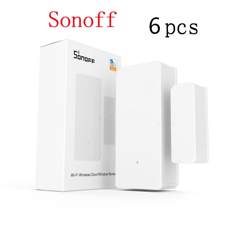 10Pcs Sonoff DW2 Wifi Ewelink App Kennisgeving Waarschuwingen Smart Home Elektronica Beveiliging Wifi Draadloze Deur Raam Sensor Detector: 6pcs