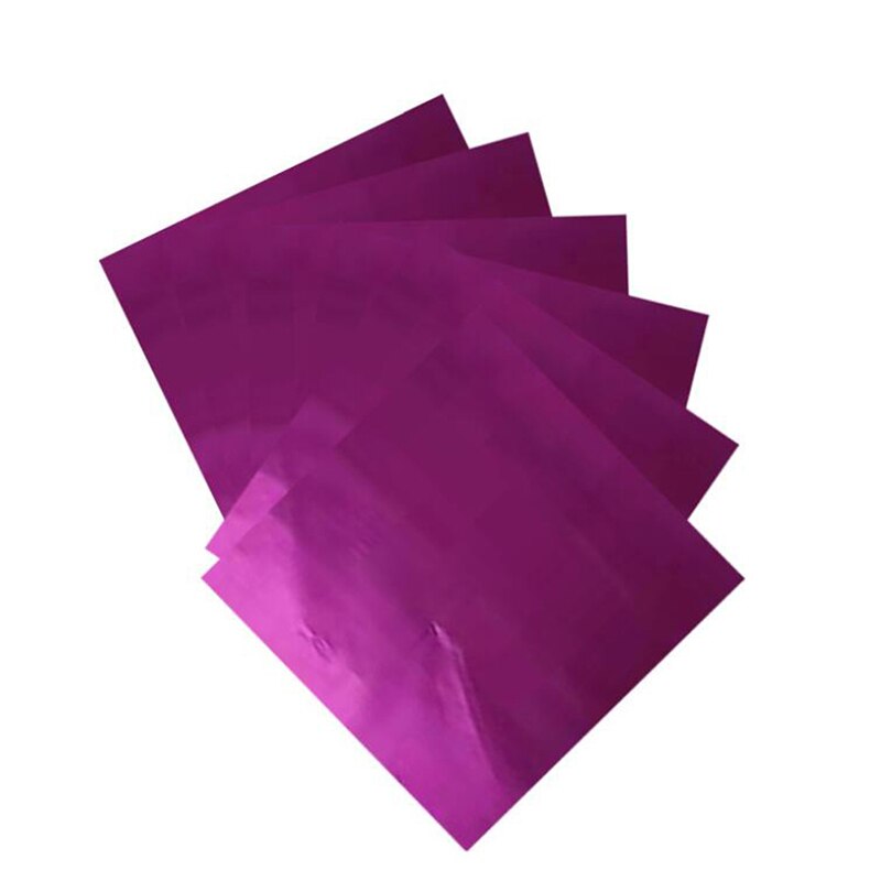 100 st mat aluminiumfolier papper choklad godis förpackning julfest festival dekoration förråd fest födelsedagsomslag: Lila