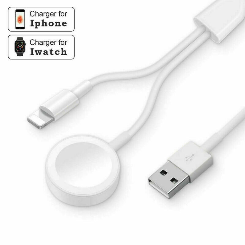 2 em 1 magnético qi carregador sem fio para apple assistir série 2 3 4 5 applewatch cabo de carregamento usb para iphone 11 pro max xs xr x