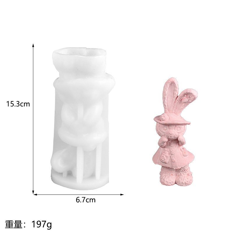 3D Cartoon Animal Candle Silicone Mold for Handmade Chocolate Decoration Gypsum Aromatherapy Soap Resin Candle Silicone Mould