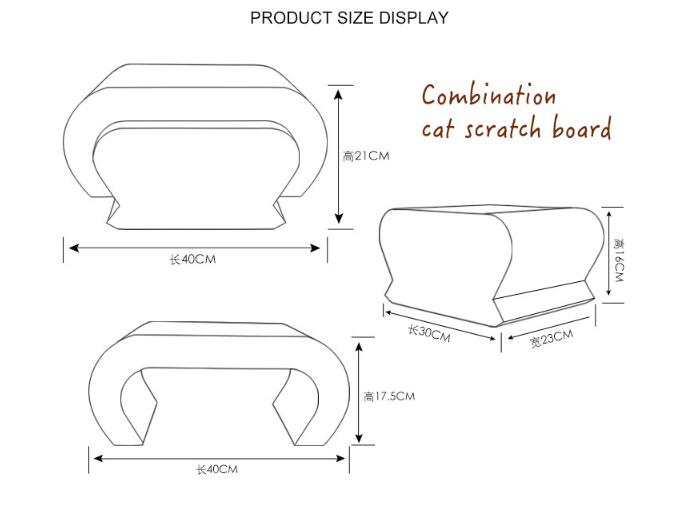 2in1 Square Cat Scratcher Fat Cat Bed Cardboard Paper Cat Scratching Pad