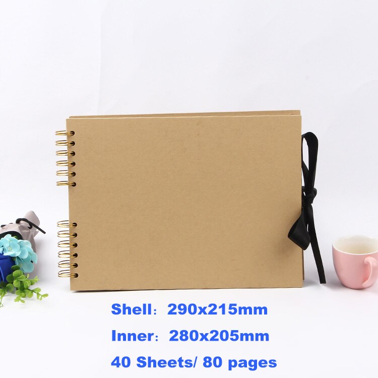 Photo Albums Black Pages Memory Books Craft Paper DIY Scrapbooking Idol Picture Wedding Birthday Memorial Graduation Album: L Yellow