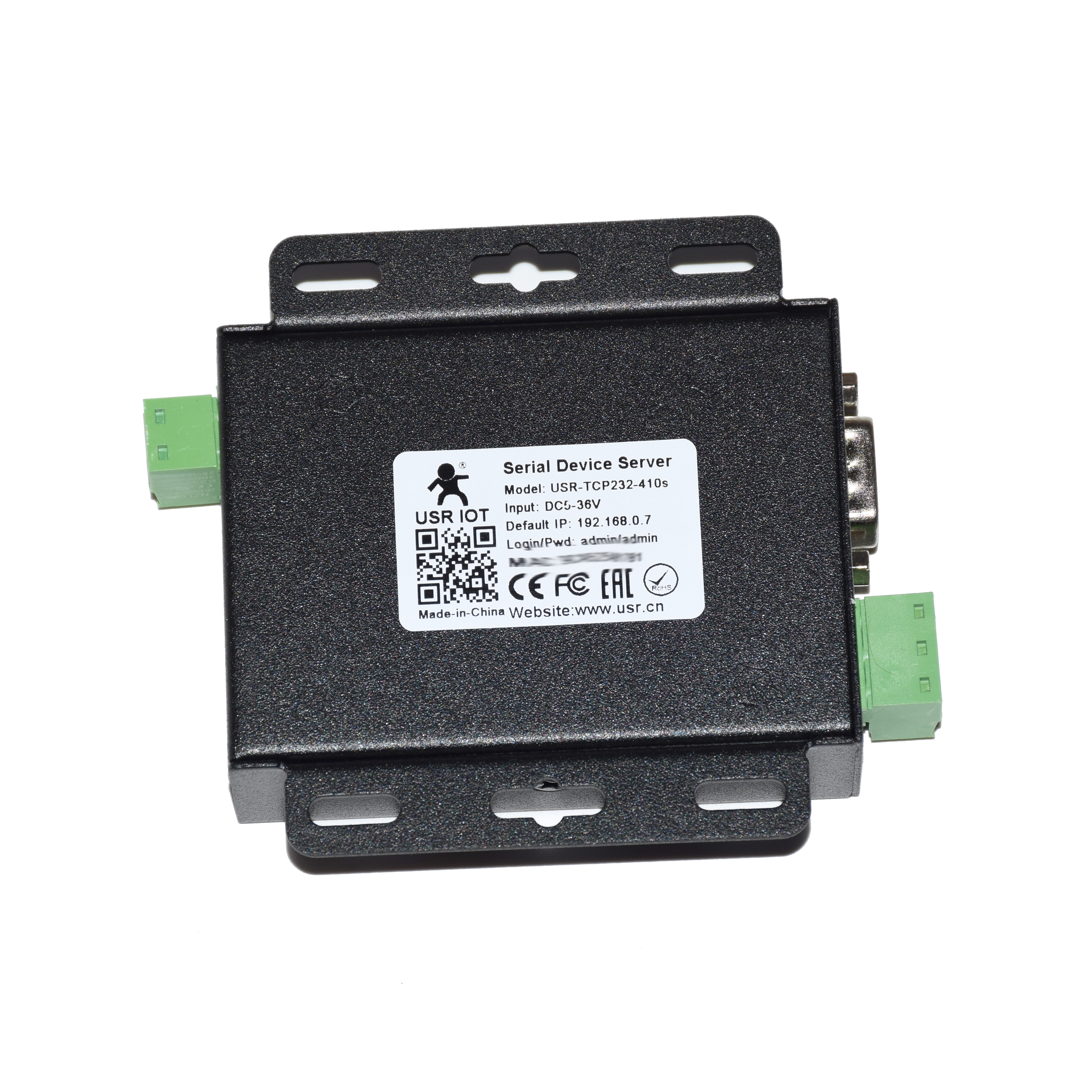 USR-TCP232-410S Serial Port RS232 RS485 To Ethernet Converter Device Server Modbus RTU To Modbus TCP Flow Control