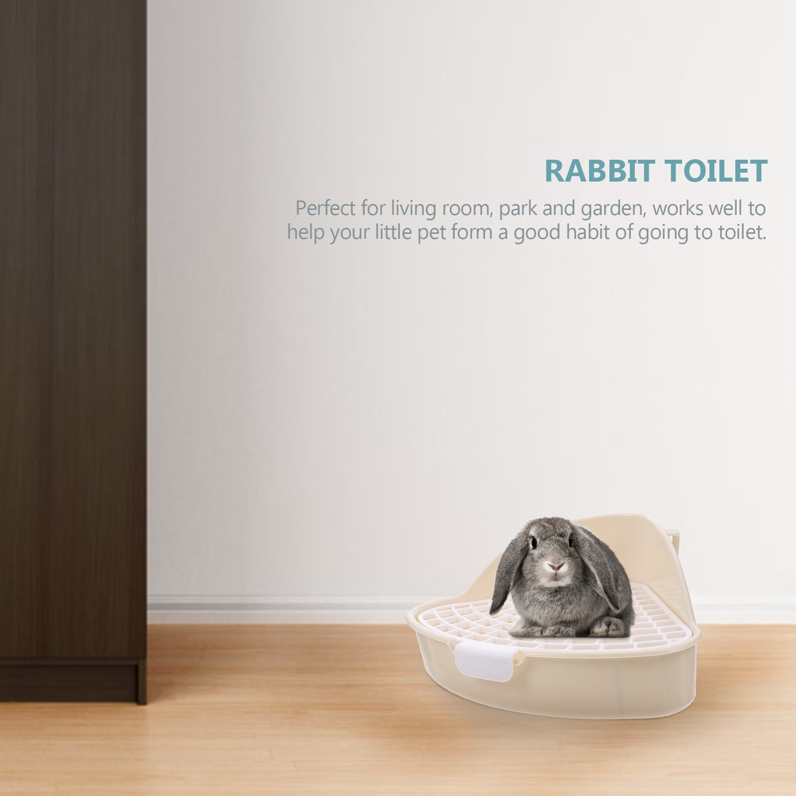Rabbit Litter Box Plastic Small Animals Potty Corner Toilet Litter Container