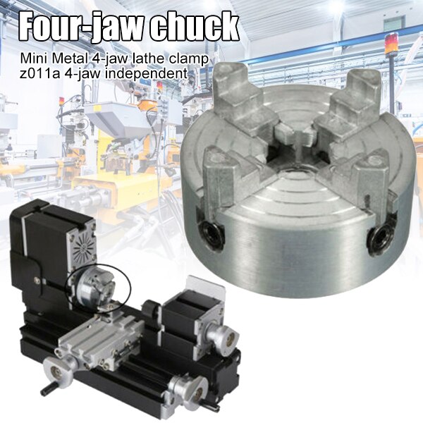 Mini Metal 4 Jaw Lathe Chuck Lathe Accessory Z011A 65x12mm TB