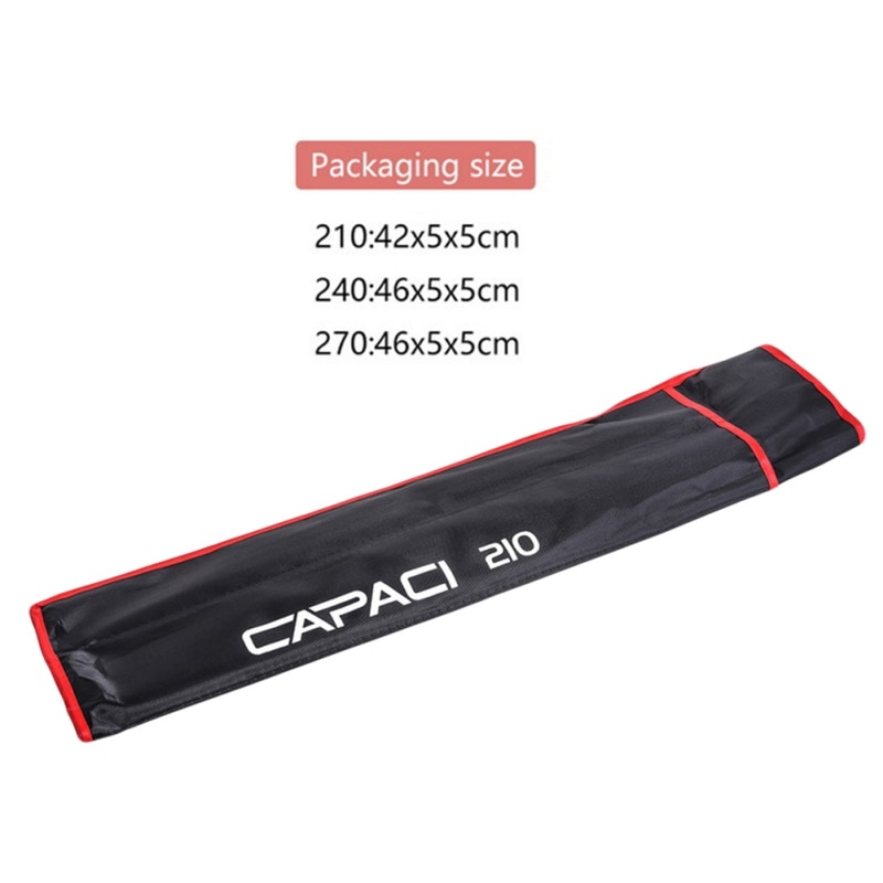 CAPACI Carbon Small Sea Pole Fiber Telescope Fishing Rod Travel Spinning Fishing Pole SPINNING CAPACI 2.1M/2.4M/2.7M *