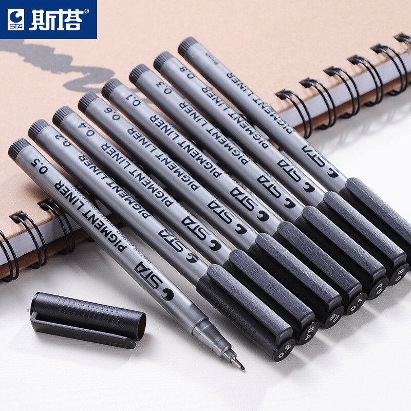 0,05-0,8mm Marker Stifte Weich Farbe Stift Für Skizze Zeichnung künstler skizze kugelschreiber einstellen Comic Handschrift Öl Marker stift dicke