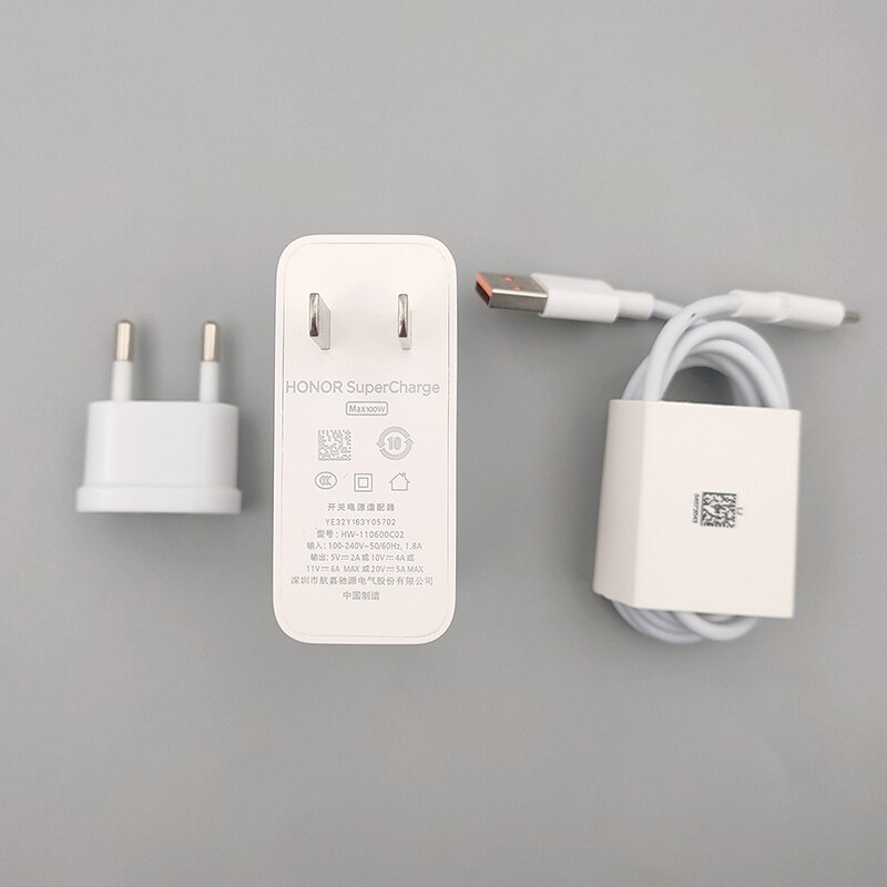 100W Super Fast Charger 6A Type C Cable For Honor Magic3 4 pro 50 60SE Huawei Nova8 9 Mate40 Phone MagicBook Pro 14 15 16 Tablet