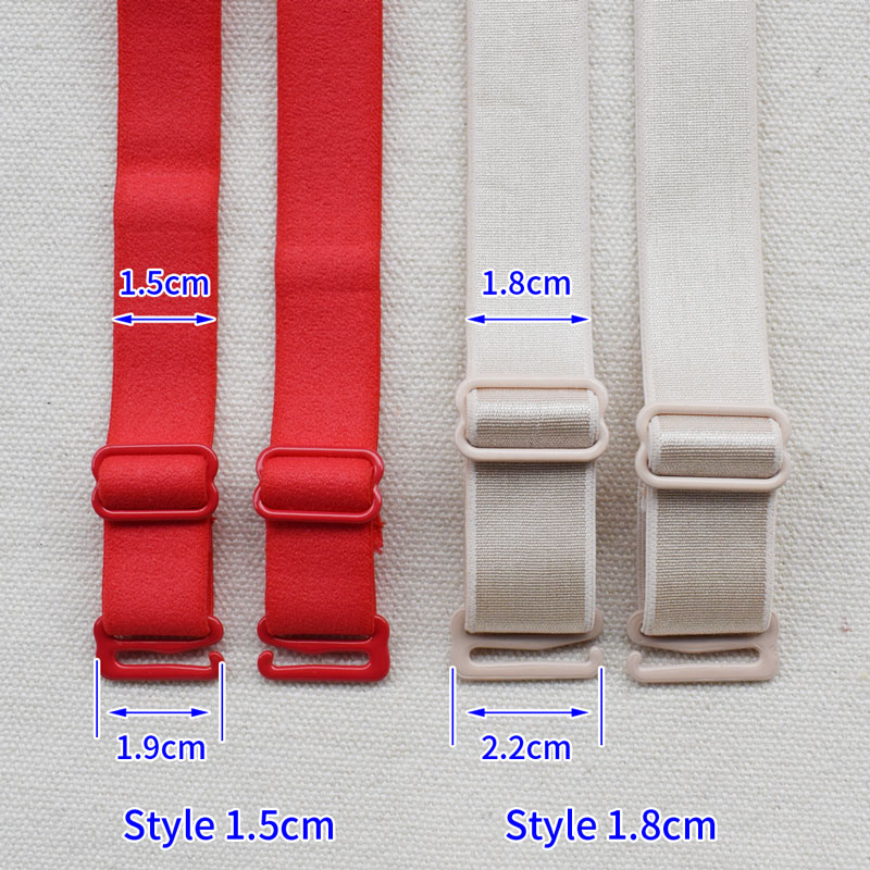 Correas de sujetador de hombro de repuesto, 15mm, 18mm de ancho, elástico, ajustable, extraíble, multicolor, accesorios de correa para sujetador de mujer, lencería