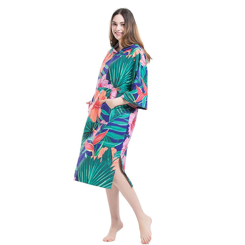 Blossom Peony Pattern Woman Diving Bathrobe Changi... – Grandado