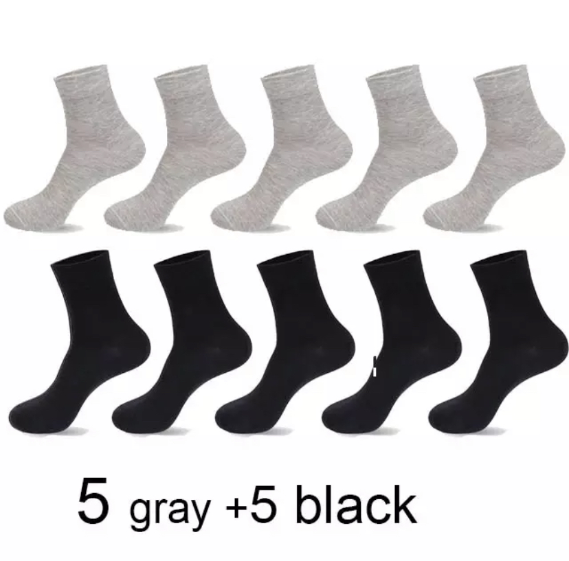 10 paar/männer Socken Polyester Baumwolle Mittelrohr Socken Sommer Dünne Einfarbig Atmungsaktive Geschäft herren Socken männer: Schwärzlich Grün
