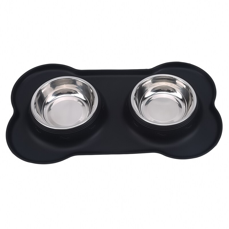 Dog Bowls Stainless Steel Dog Bowl with No Spill Non-Skid Silicone Mat Feeder Bowls Pet Bowl Dogs Cats Pets: Default Title