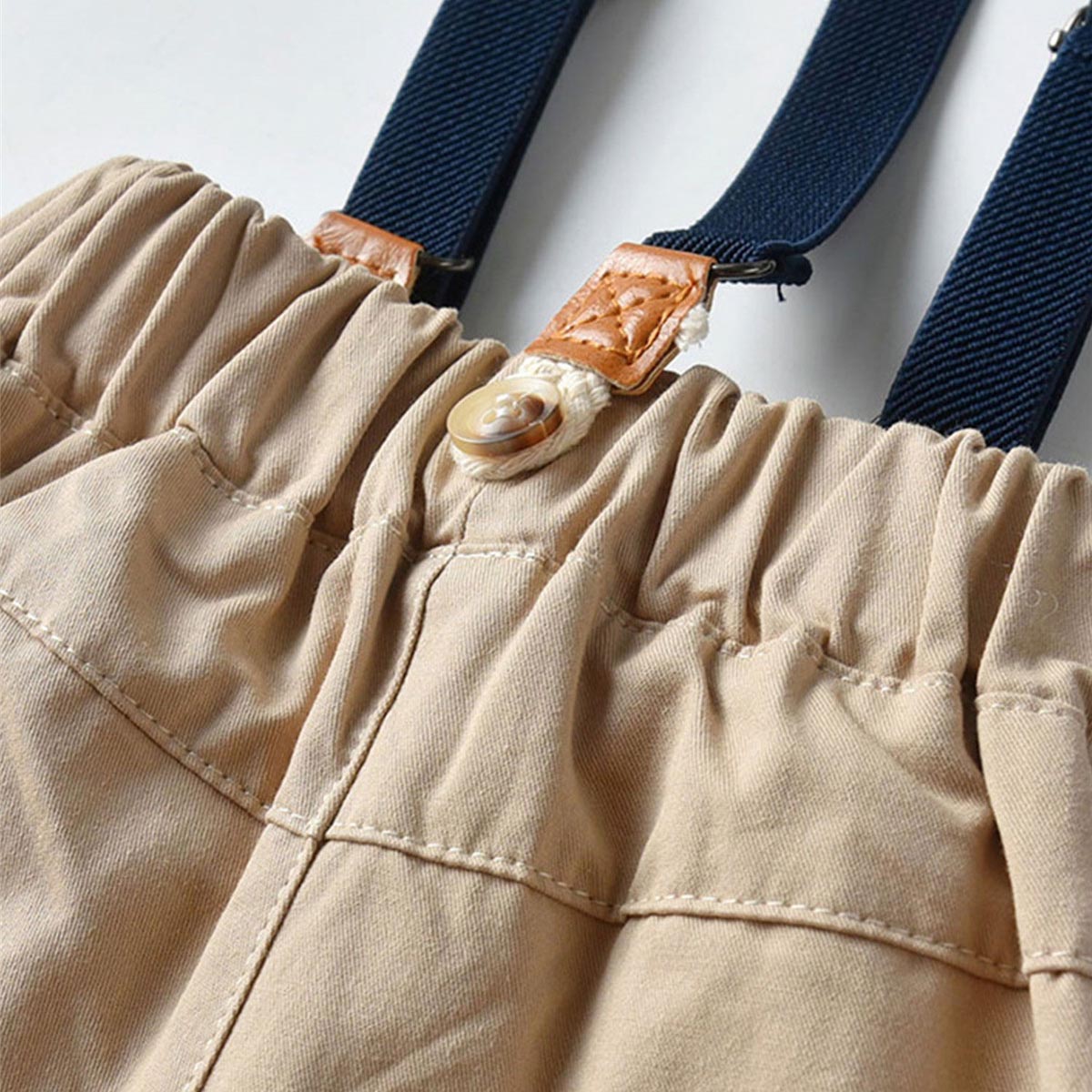 Kleinkind Baby Junge Outfit Lange Ärmel Revers Gestreiften Hemd Hosenträger Hosen Gentleman Anzug für Jungen freundlicher Party Kostüm setzt