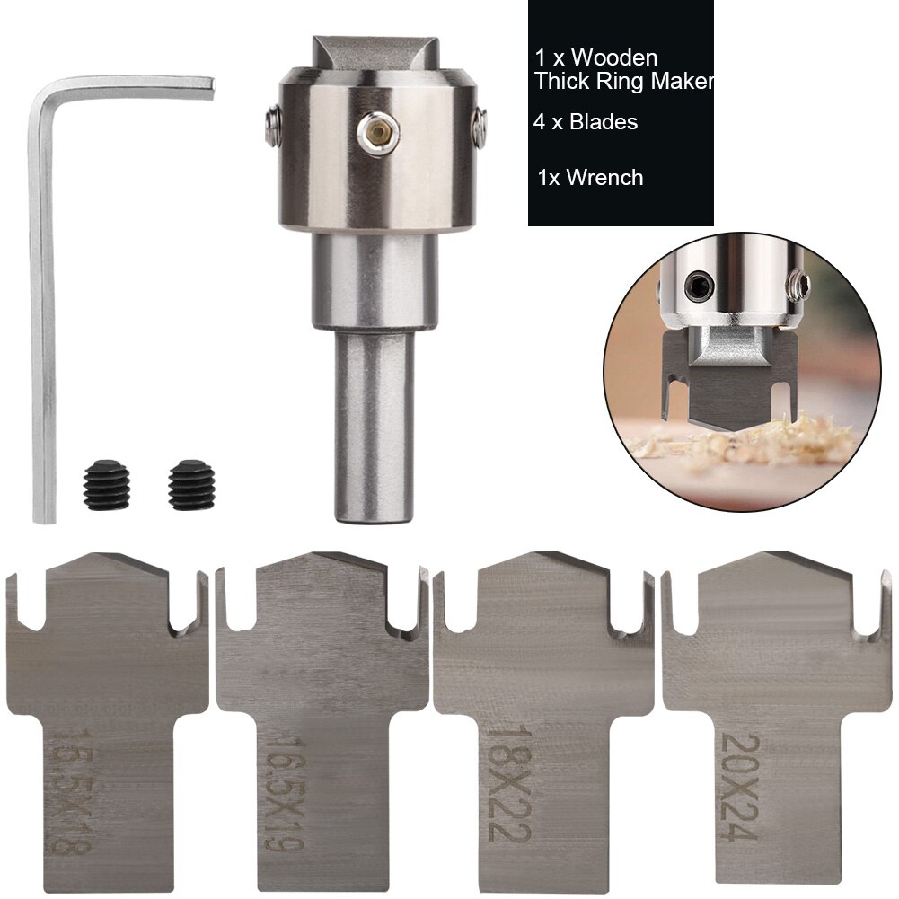 Wooden Thick Ring Maker Ring Drill Bit Multifunction Wooden Thick Ring Maker High Speed Steel Wood Drill Bits Set 15-24mm: >32mm