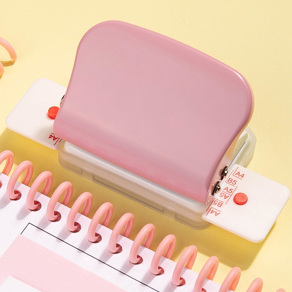 Paper Puncher Metal Notebook School 5 Sheet Capacity 6 Hole DIY Handheld For A4 A5 B5 Portable Home Office Planner Scrapbook