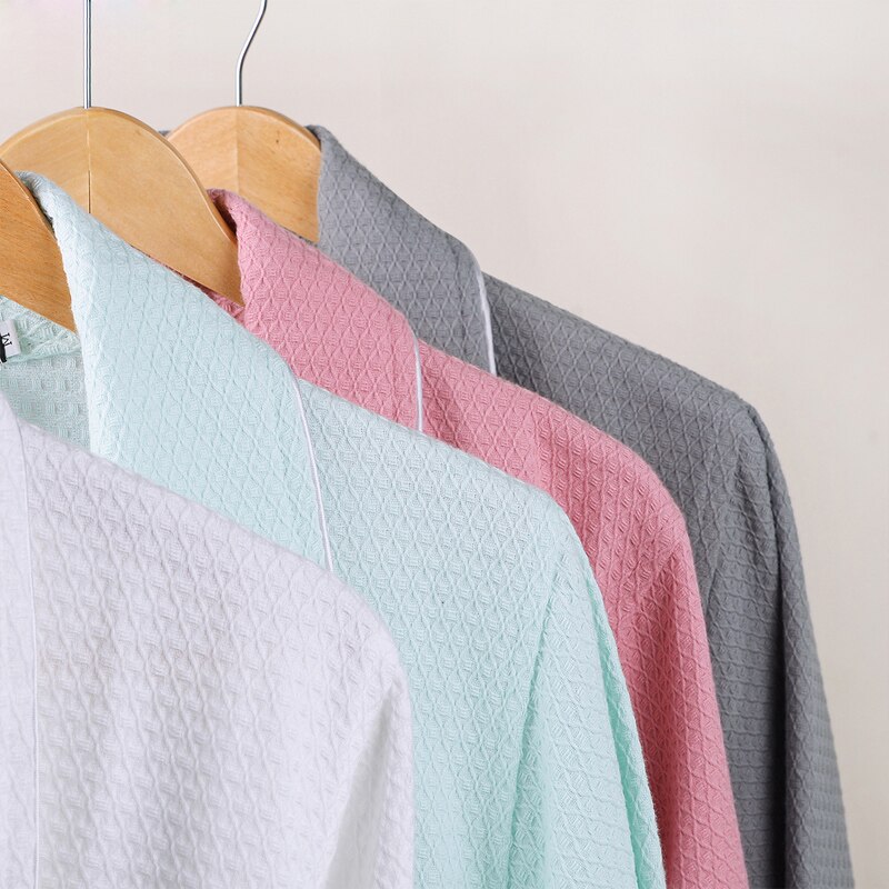 Herrekåbe 100%  sommervaffel badekåbe i bomuld japansk kimono morgenkåbe mænd morgenkåbe badekåbe brudepige mænd sovekåbe