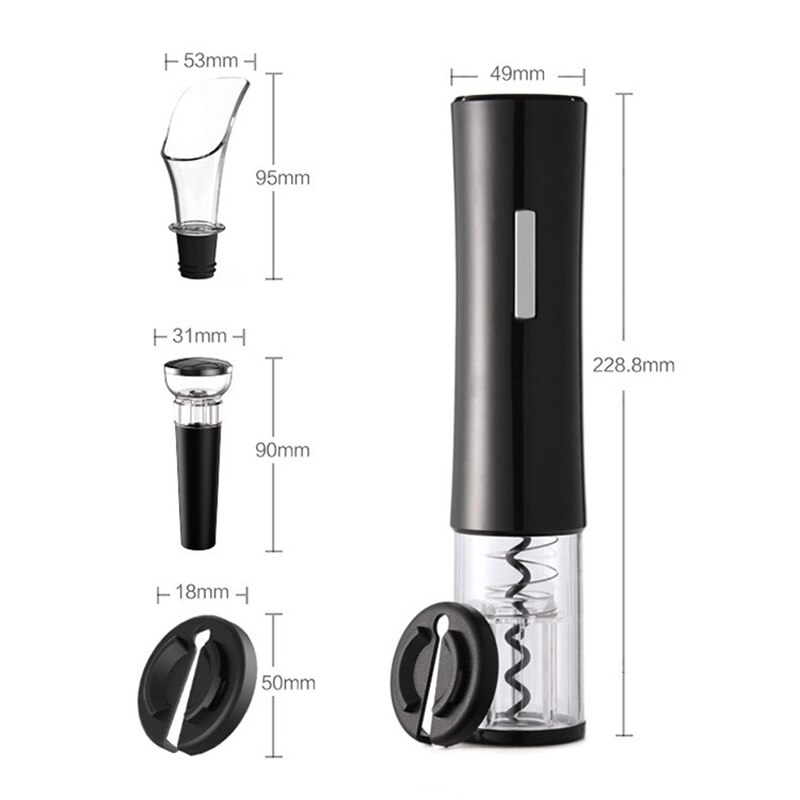 Huishoudelijke abs droge elektrische wijnopener 4-- delige set, wijn vacuüm stop, wijnflesopener, wijnset