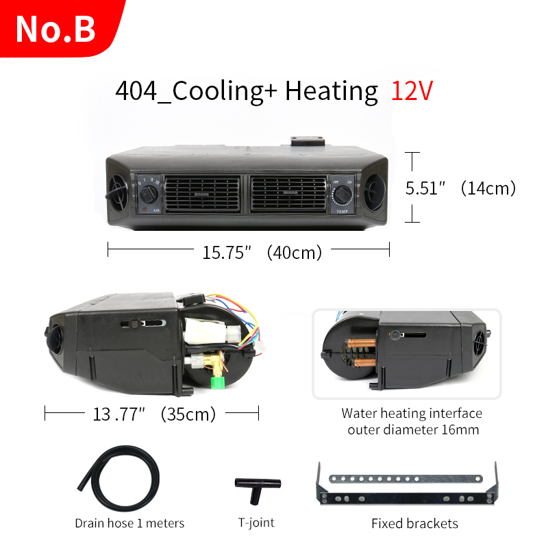 Nachrüst-universal-klimaanlagen-verdampfereinheit 12v 24v für lkw, zugmaschine, transporter, pickup-klimaanlage: Grau