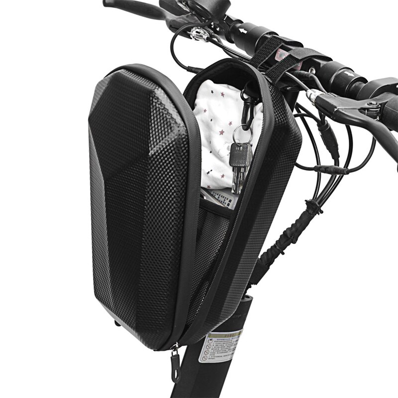 Novel-Electric Scooter Bike Handle Bar Bag Electric Folding Bicycle Handle Bag EVA Hard Case for Balance Car M365