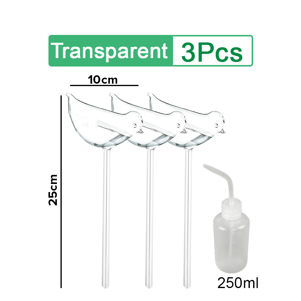 3/6pcs Plant Watering Bulb Self Watering Device Automatic Indoor Outdoor Plant Pot Bulb Globe Garden Watering System for Plant: 3 Pcs Birds