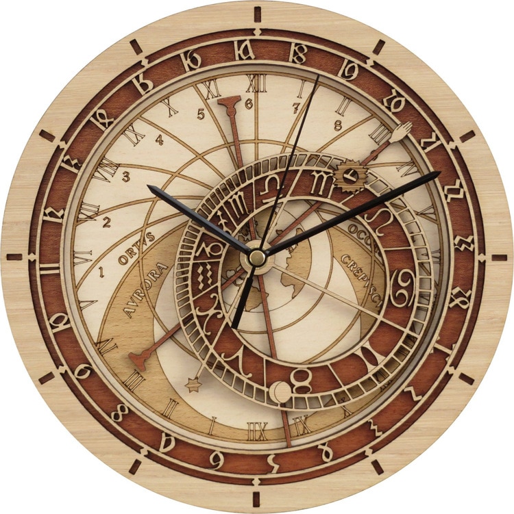 Prague Astronomical Clock Wall Art Astrology Decorative Wall Watch Artwork Prague WY72307: Default Title