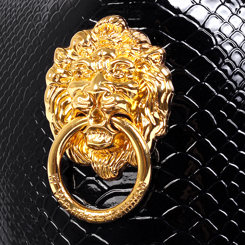 Snapback Men Flat Baseball Cap Golden Lion Loop Multi Color Figure PU Leather Hip Hop Cap Punk Casual Street Trend Caps