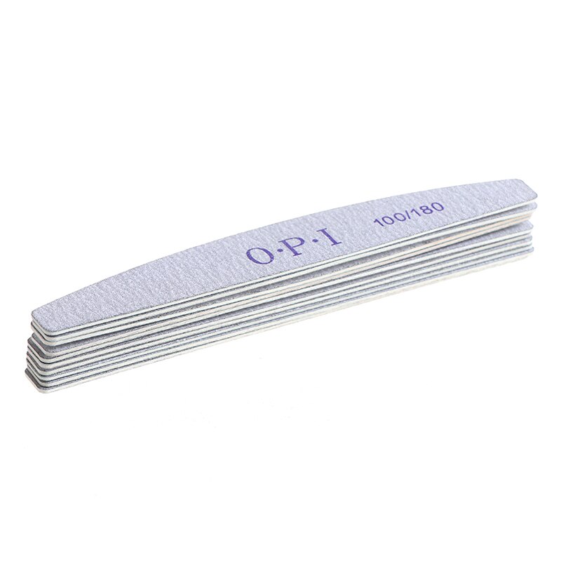 10pcs/Lot Wood&amp;Sandpaper Nail Files Nail Buffer 100/180 Wood Nail File