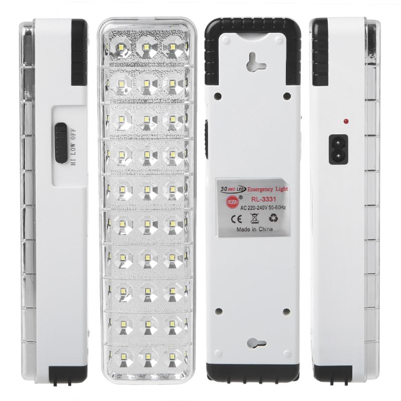 30LED Multi-function Emergency Light Rechargeable LED Safety Lamp 2 Mode For Home Camp Outdoor and