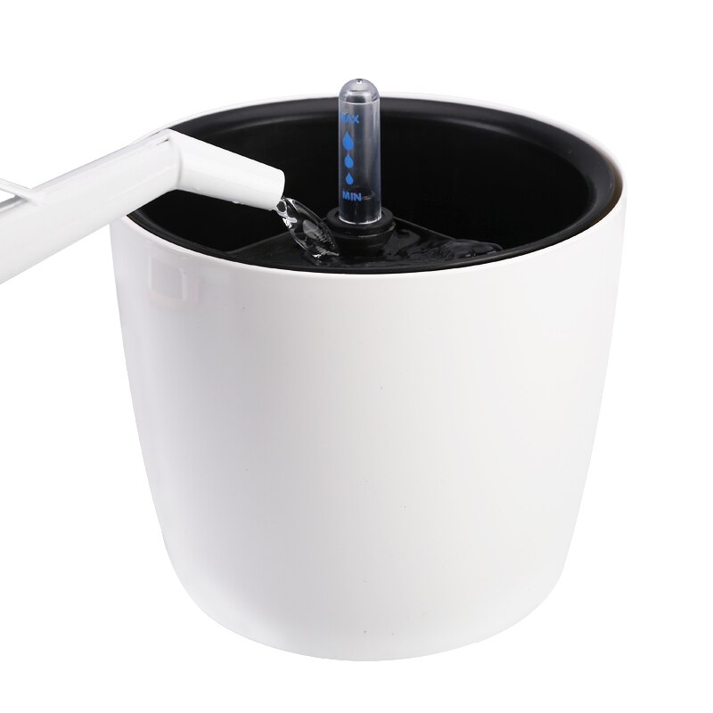 Indicador de nivel de agua de cinco colores, macetas de plástico inteligentes para riego automático, maceta pastoral resistente a la corrosión