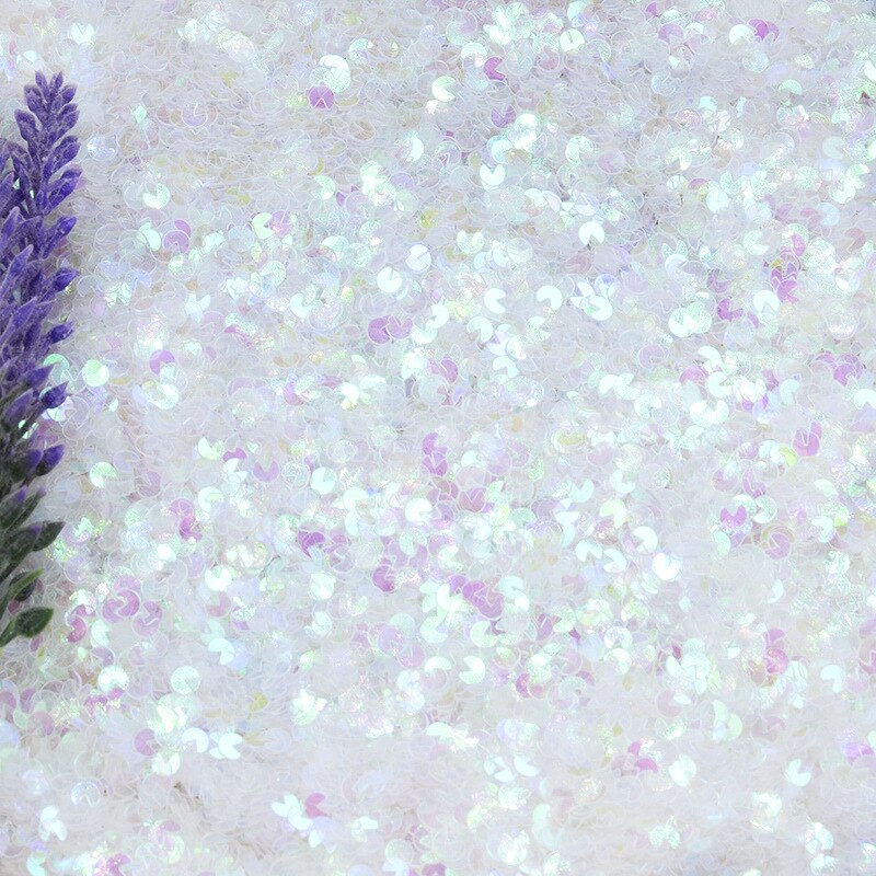 20g/ loten 4mm stijl pailletten losse pailletten voor knutselen diy glitter confetti nagelkunst decoratie pailletten naai accessoires: Ab transparant