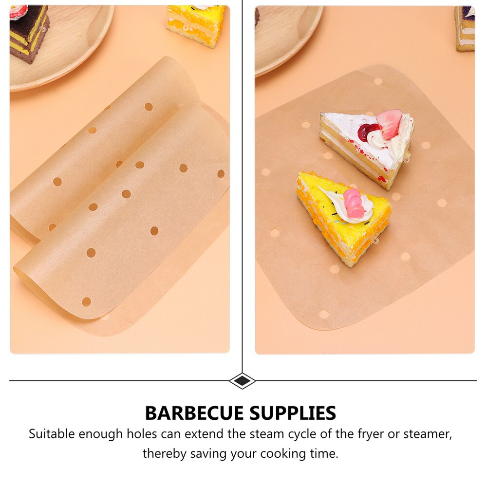 200pcs Home Barbecue Papers Non Stick Baking Papers Practical Steamer Papers