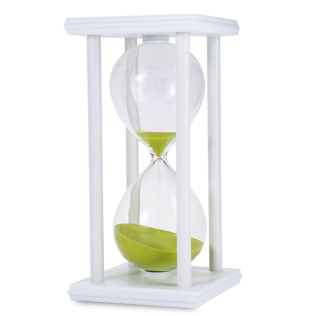 30/60 min timeglass sand timer for kjøkken skole moderne tre timeglass sandglass sand klokke te hjem dekorasjon