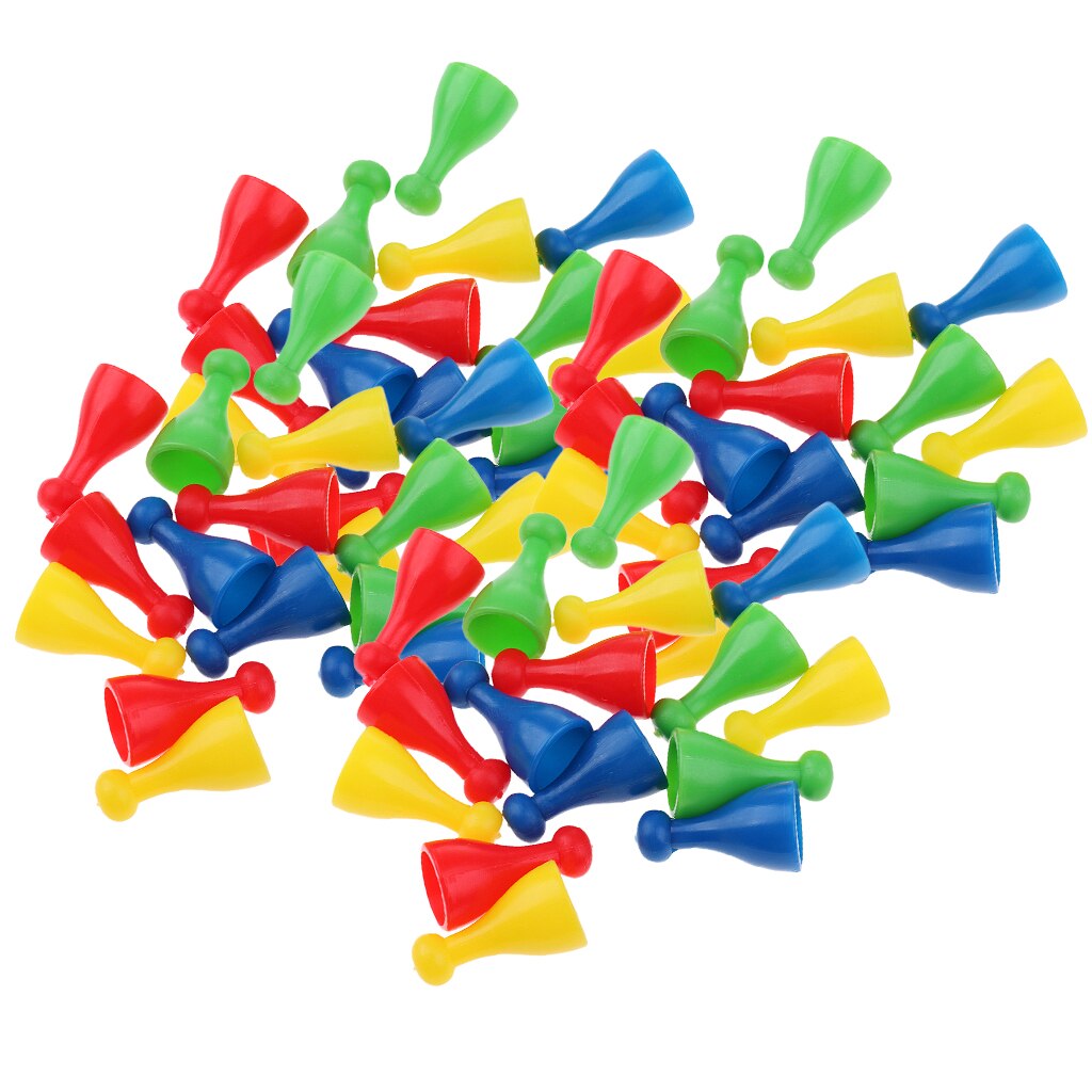 64 Pack Of Human Shape Plastic Chess Pieces Game Accessories
