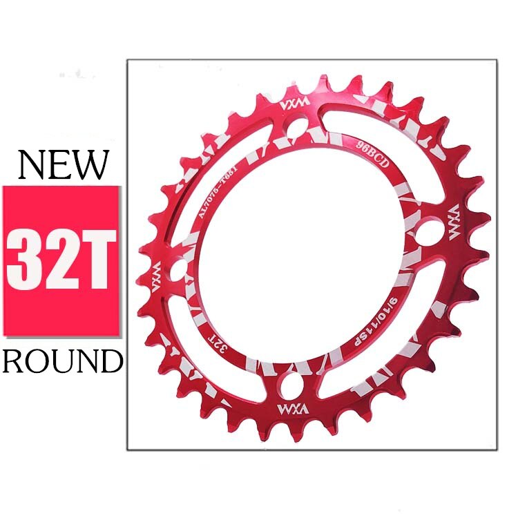 VXM Ronde 96BCD Kettingblad mtb 32T 34T 36T 38T crankstel tandplaat Onderdelen voor shimano m4000 deel van de Haomeng tandplaat: 32T Red