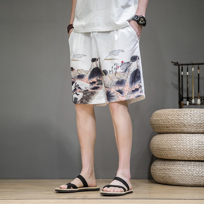 Kung Fu Broek Traditionele Chinese Kleding Voor Mannen Broek Linnen Heren Kimono Broek Board Shorts Voor Mannen Bijgesneden Broek 10883