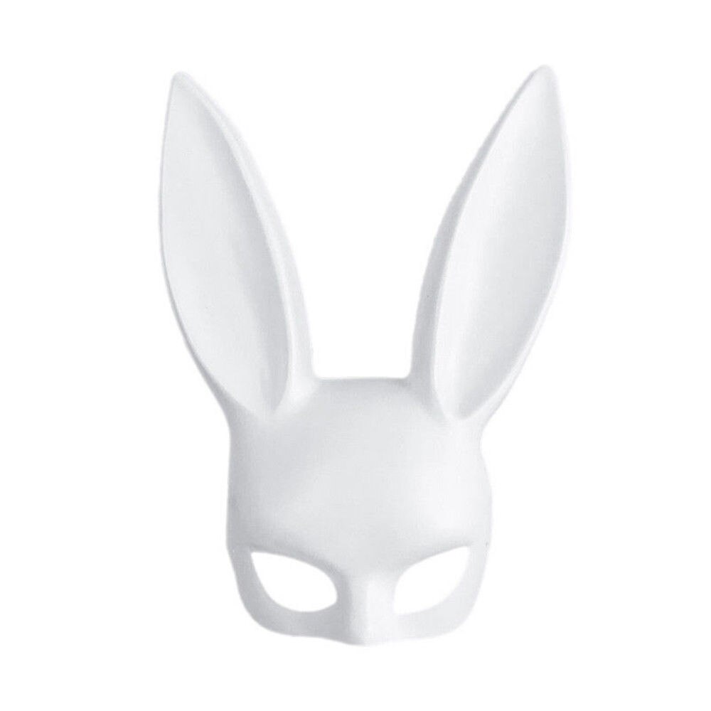 Demi visage lapin oreille masque lapin oreille masque pour Bar fête déguisement Cosplay: C