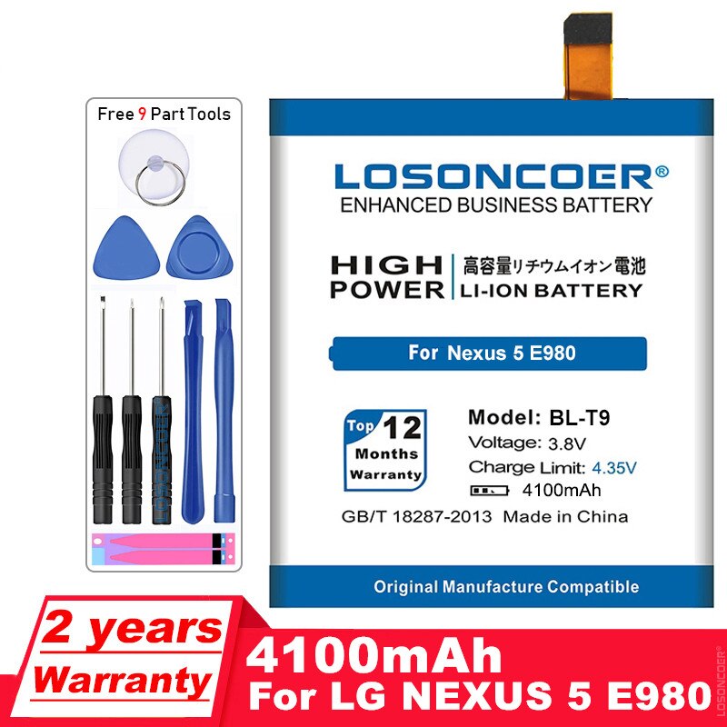 BL-T19 Batterie für LG Nexus 5X H790 H791 H798 BL-T9 für Google Nexus 5 E980 G D820 BL-T5 Für 4 e960 E970 BL-T7 Optimus G2 BL-T8