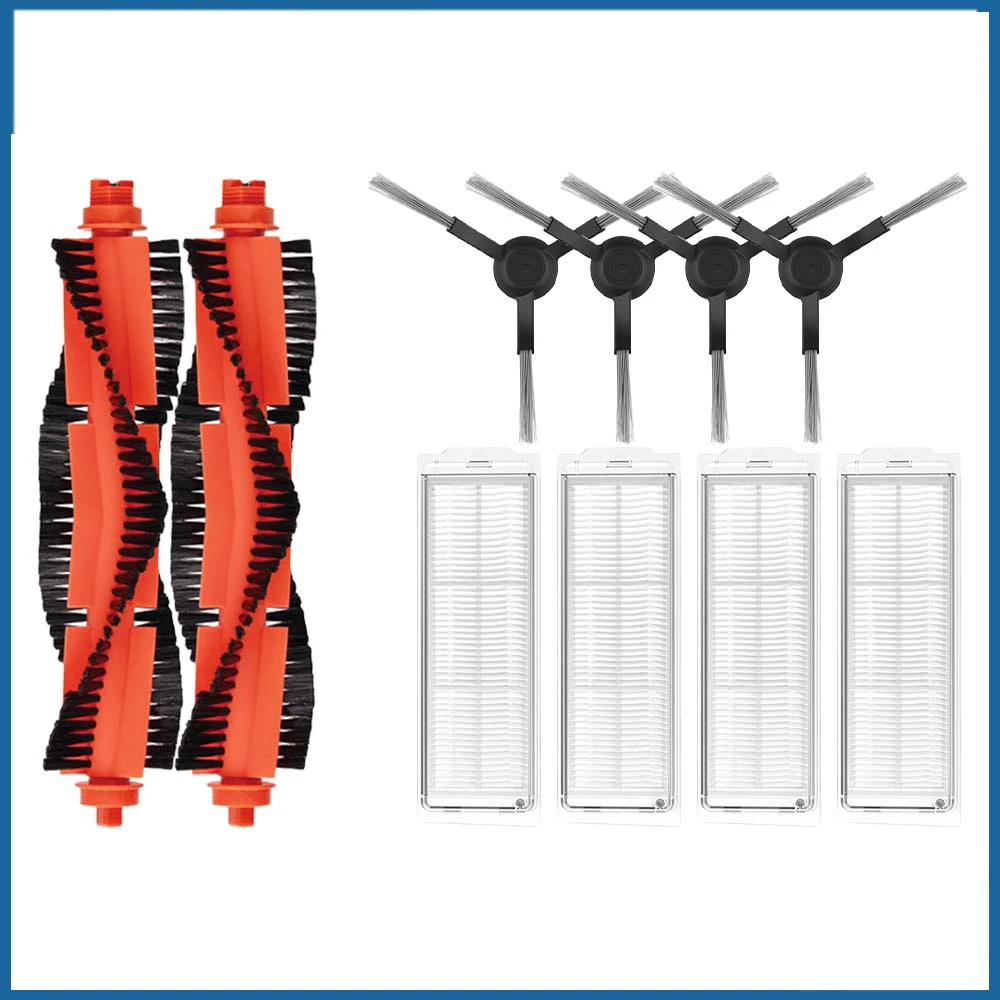 Pièces de rechange pour aspirateur Robot Xiaomi Mi Mop 2S / Mop P / Mop Pro / XMSTJQR2S / STYTJ02YM, brosse latérale principale, filtre Hepa: Bleu