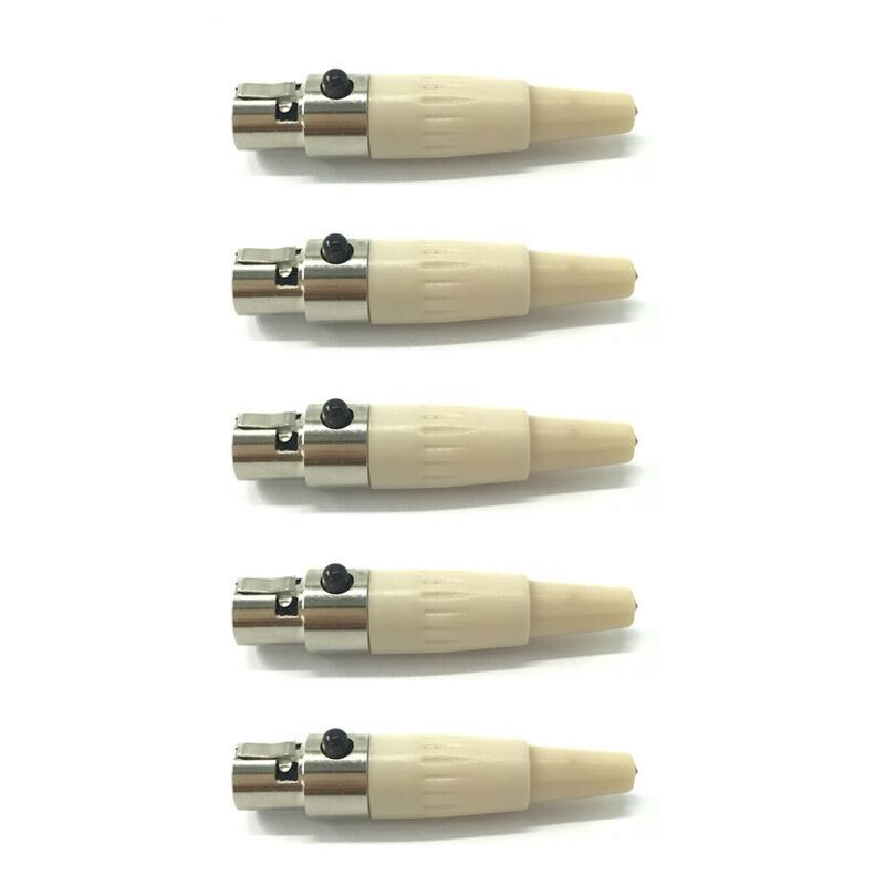 5 stuks diy 3-  or 4 stereo schroefvergrendelingsconnector voor akg of voor shure microfoon reservestekkeradapter